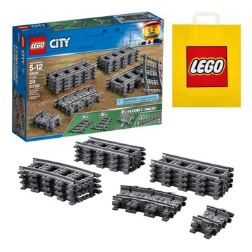 LEGO City - Tory (60205) proste+zakręty+elastyczne + TorbaLEGO