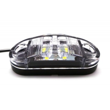 Белый габаритный фонарь 2 светодиода 12-24В E4