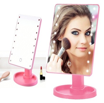 LUSTERKO DO MAKIJAŻU KOSMETYCZNE PODŚWIETLANE LED 16 DIOD