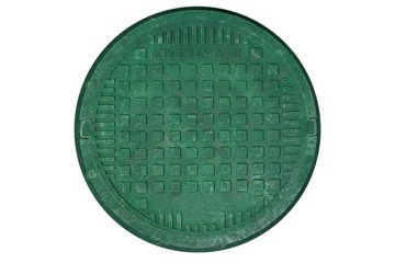 Садовый люк LIGHT, крышка септика, круглый колодец, 75 см, зеленый