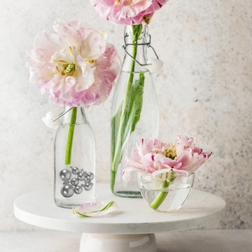 Ваза с жемчугом Круглые блестящие бусины 125 шт.