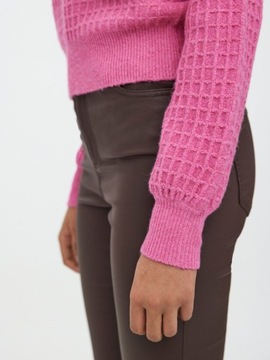 Vero Moda różowy teksturowany sweter damski M
