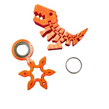 KEYSPINNER KEYRAMBIT GWIAZDA SAMURAJA + DINUŚ ZESTAW TIKTOK NEON BRELOCZEK