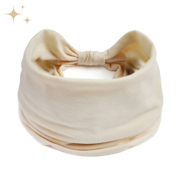 ШИРОКИЙ ободок для волос цвета экрю, кремовый, УДОБНЫЙ, гладкий, для ушей, МОДНЫЙ