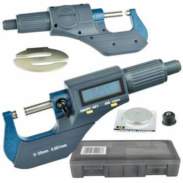 ЭЛЕКТРОННЫЙ МИКРОМЕТР 0–25 мм 0,001 мм CASE G01487 LCD PRECISION GEKO