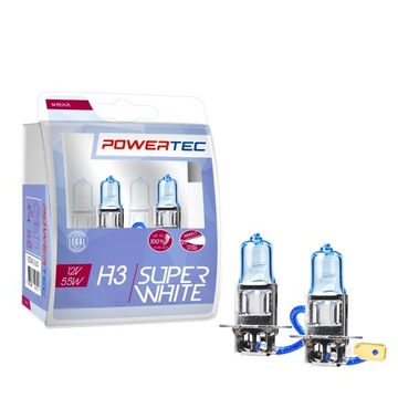 Żarówka 2szt. Powertec SuperWhite H3 12V DUO