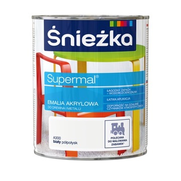 Śnieżka Ekosupermal 0.8L Biały Półpołysk A300