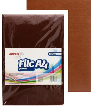 FILC DEKORACYJNY A4 2 MM BRĄZOWY 10 SZT BREWIS