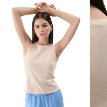 KOSZULKA DAMSKA 4F BEZ RĘKAWÓW TOP PODKOSZULEK NA CO DZIEŃ