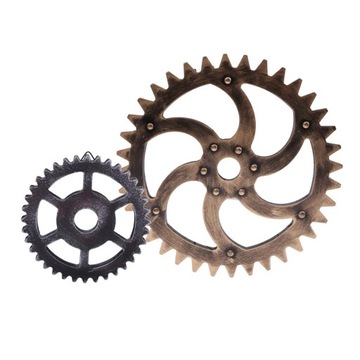 2X Vintage Steampunk Gear Wheel Wall Hanging Home