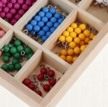 Монтессори 1-9 бусинок, лестница, обучающий счет