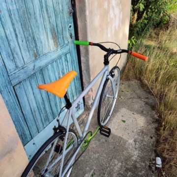 Односкоростной велосипед стальной серый Оранжевый Зеленый Размер 56 Ступица Torpedo