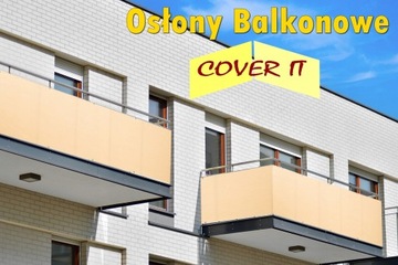 OSŁONA BALKONOWA 0,7X3M NA BALKON BEŻOWA + GRATIS!