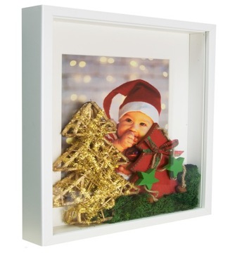 КОРОБКА 3D рамка 30х30 см глубокий белый производитель