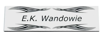 SZYLD NA DRZWI 130x37 mm TABLICZKA WZÓR WITE