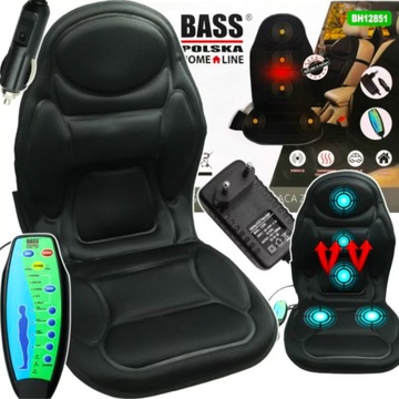 Mata SAMOCHODOWA PODGRZEWANA + Pilot AUTO KRZESŁO FOTEL MASAŻ MASUJĄCA