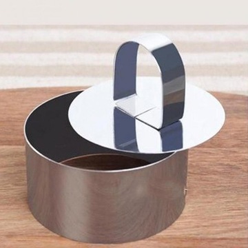 Металлические кольца для выпечки Нержавеющая сталь Нажимная пластина Мусс