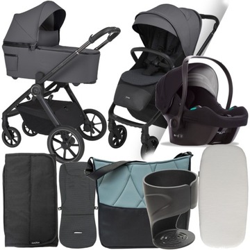 WÓZEK 3W1 ESPIRO YOGA 17 GRAY ZEN VOICE I FOTELIK F-K 0-13 KG