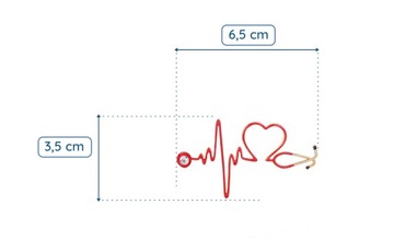 PINETS Broszka STETOSKOP Lekarz Puls Cyrkonia