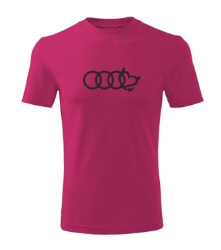 Koszulka T-shirt męska M88 AUDI Q5 Q7 różowa rozm L