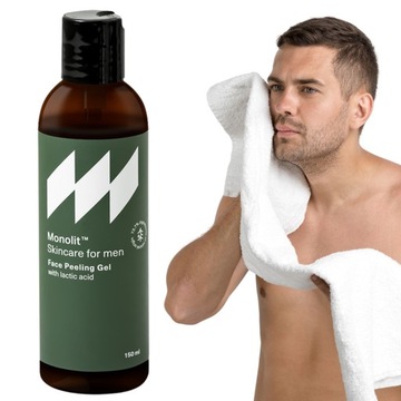 ŻEL peelingujący PEELING do twarzy DLA MĘŻCZYZN z kwasem mlekowym MONOLIT