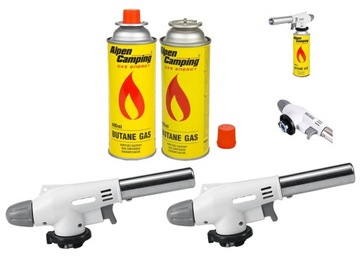 PALNIK GAZOWY NA GAZ FLAME GUN 2szt + 2 KARTUSZE