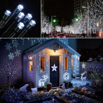РОЖДЕСТВЕНСКИЕ ЕЛОЧНЫЕ ПОДСВЕТКИ 500 LED ХОЛОДНО-БЕЛЫЕ ДЛЯ РОЖДЕСТВЕНСКОЙ ЕЛКИ