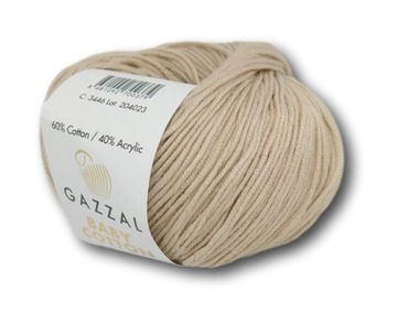 Włóczka GAZZAL Baby Cotton 3446 beż 50g/165m
