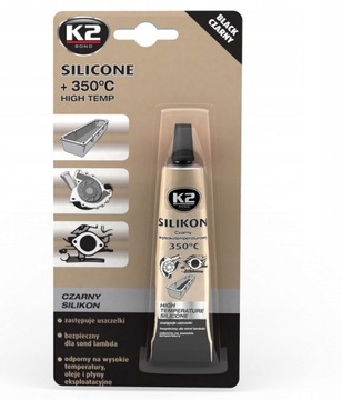 K2 B2150N SILIKON CZARNY WYSOKOTEMPATUROWY 21g