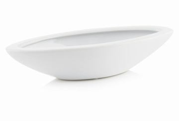 CERAMICZNA OSŁONKA 32cm ŁÓDKA BIAŁA do kompozycji
