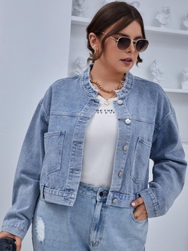 4C4B04 P21 SHEIN PLUS JEANSOWA KURTKA XL