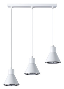 Nowoczesna Lampa Wisząca TAZILA 3 Biały Zwis ES111