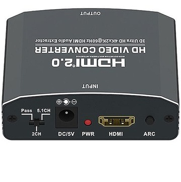 HDMI-HDMI + аудио SPDIF R/L RCA RETURN Extractor Конвертер HDMI 2.0 HDCP2.2