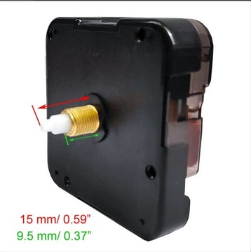 Часовой механизм Young Town с струящейся резьбой диаметром 9,5 мм.