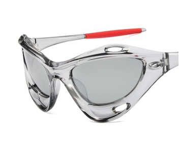 Modne oversize trendy Steampunk okulary przeciwsłoneczne sportowe