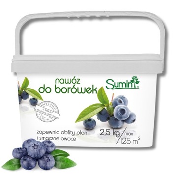 Nawóz Do Borówek Borówka AMERYKAŃSKA Rośliny Owoce Kwasolubne SUMIN 2,5 kg