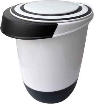 Miska plastikowa MIJOMA, biało/czarna, 1,5l