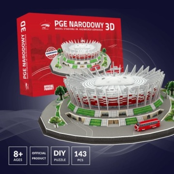 Футбольный стадион - PGE NARODOWY - Пазл 3D 143 элемента - модель клуба