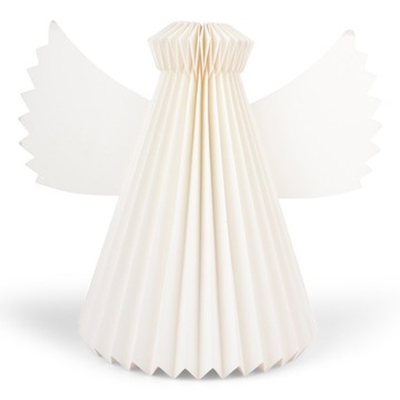 ŚWIĄTECZNA FIGURKA ANIOŁ papierowa biała wys. 35cm