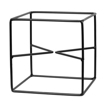 Kwietnik stojący drut metalowy loft czarny 20 cm