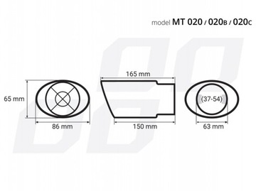 НАСАДКА ВЫХЛОПНАЯ НЕРЖАВЕЮЩАЯ СТАЛЬ ЧЕРНАЯ 86/65 мм