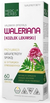 Medica Herbs WALERIANA 60 Kapsułek KOZŁEK LEKARSKI
