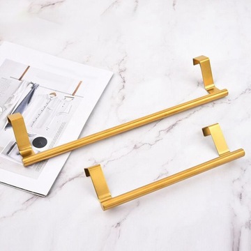 Wieszak na ręczniki kuchenne nad szafką, złoty, zawieszony wewnątrz lub 36,5 cm