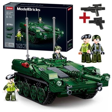 Klocki Czołg Szwedzki STRV103 Wojsko+LEGO BROŃ