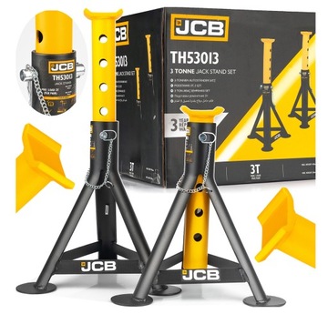 2x KOBYŁKI 3T SAMOCHODOWE PODSTAWKI PODPORY WARSZTATOWE Z BLOKADĄ JCB