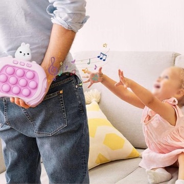 Антистрессовая аркадная игра pop it popit консоль push Rabbit Bunny