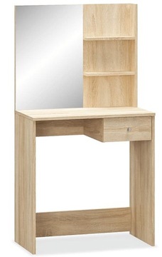 ТРУДАМНЫЙ СТОЛИК СО СВЕТОДИОДНЫМ ЗЕРКАЛОМ, ПОЛКАМИ И ЯЩИКОМ ДЛЯ МАКИЯЖИ