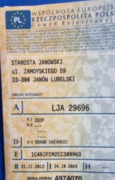 Jeep Grand Cherokee IV Terenowy 3.0 V6 CRD 241KM 2012 Jeep Grand Cherokee 112012r, 3.0 Diesel. 4x4. Uszkodzony lewy bok. Jezdzi., zdjęcie 27