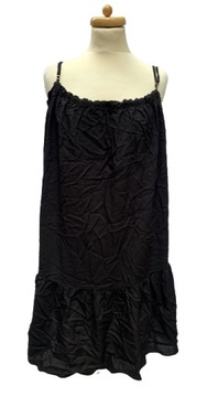 Sukienka Czarna H&M Rozkloszowana Wiskoza XL