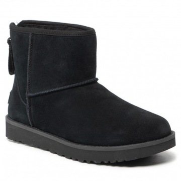 UGG CLASSIC MINI LOGO ZIP ŚNIEGOWCE SKÓRA 41